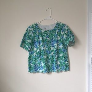 Madewell Lace Scallop Edge Top